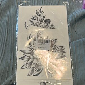 Elegant Black Floral Tattoo Sheets
